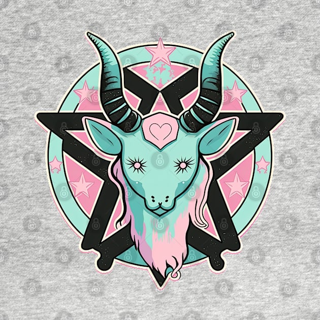 Pastel goth cute baphomet by JayD World